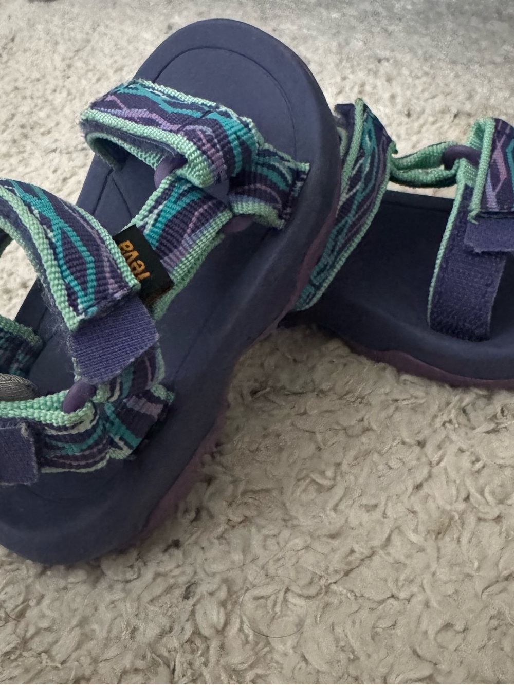 Teva Kids Strappy Sandals in Teal, Purple & Navy